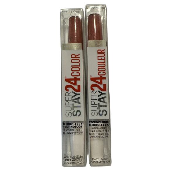 New 2 Maybelline SuperStay 24 2-Step‎ Liquid Lipstick Wear On Wildberry - Picture 1 of 3